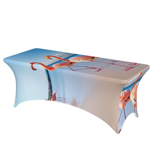 Nappe élasthanne 1,8m lavable et housse table rectangulaire infroissable - 2