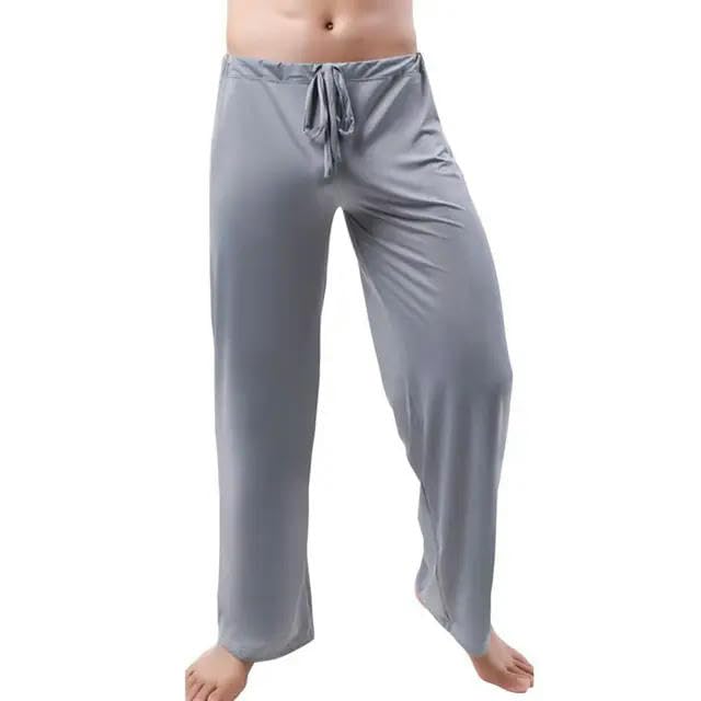 KOSTEN Pajama Pants Men Length Men Yoga Pants Quick Dry Pajama Pants Elastic Waist Plus Size Men Trousers