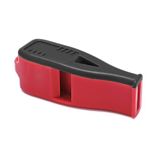 Silbato para árbitro ABS con nylon ajustable rojo negro miniatura 1