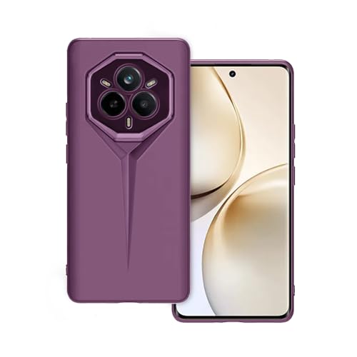 Image of Amazon Brand - Solimo Rubber Ultra-Thin Blade Runner Series Matte Finished Camera Protection Soft Back Cover for Realme 14 Pro Plus 5G - Purple