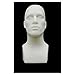 Plastic White Male Mannequin Head - 16" Tall #M-WH