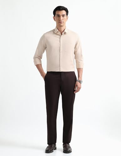 Image of Arrow Checked Slim Fit Mens Formal Shirt - Cotton, Breathable & Comfortable, Full Sleeves Shirts for Men