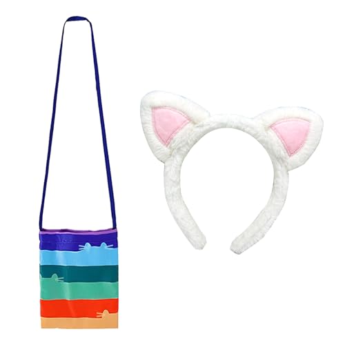 Disfraz temático de gato para niñas con tutu arcoíris miniatura 5