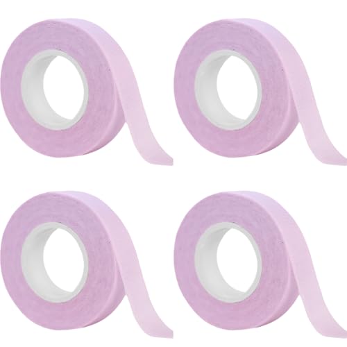 YAPKOLV 4 Rollen Selbstklebender Hautfreundliches Chirurgisches Mikroporen-Klebeband Atmungsaktiv & Flexibles für Wundversorgung Sport Wimpernverlängerung (1 25cm x 9 14m)