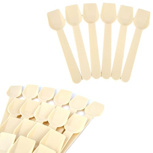 Lot de 500 palettes composables beige 10 palettes pour crème glacée, YOGURT et semi-froids SPOON