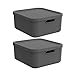 Produktbild Rotho Albula light 2er-Set Aufbewahrungsbox 20l mit Deckel (Anthrazit)