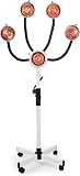 750W 5 Head Standing Hair Dryer Professional, Infrared Heat Lamp Salon Hair Dryer Adjustable Height Ideal for All Hair Styling Needs, Complete with Chrome Arms and Metal Lampshade