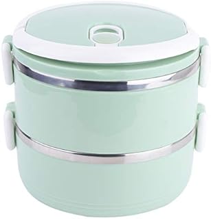 Thermal Food Container 2 Layer Tiffin Lunch Box, Thermal Lunch Box For Hot Food Stainless Steel Bento Lunch Box, Tiffin Box Leak-proof Hot Box For Food, Stackable Thermal Bento Boxes For Kids Adults