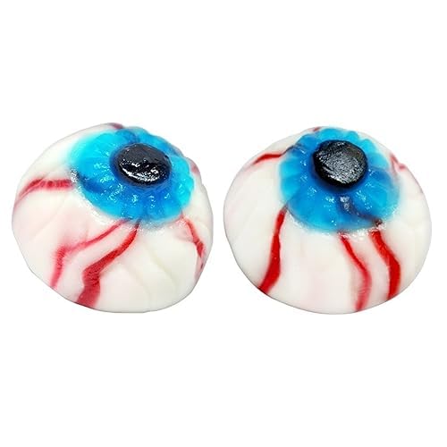 Halloween Candy - Gummy Eyeballs Candy for Drinks - Edible Jelly Halloween Eye Ball Gummies Bulk, Creepy Bloodshot Zombie Gummy Eyes (3 Pound)