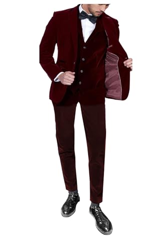 Smoking de business en velours de prestige : costume 3 pièces pour homme de distinction