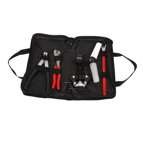 6PCS Battery Service Tool Kit Battery Terminal Lifter Pliers Spreader Brush with Storage Bag for Car Maintenance