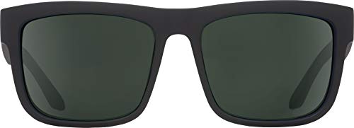 Spy Modern Square Sunglasses, Sosi Matte Black-Hd Plus Gray Green Polar, One Size2