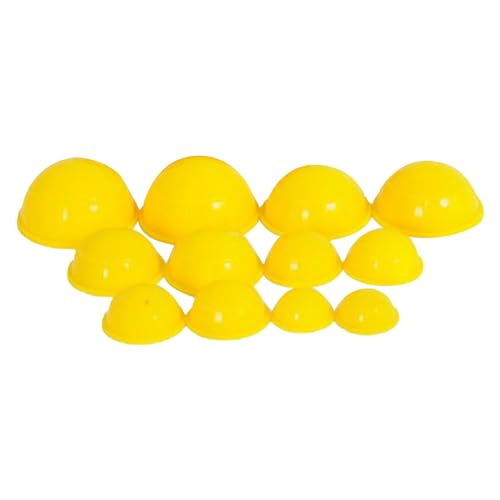 12 Ventosas de Silicona para Vacío y Masaje Elástico Copa de Succión Fuerte Color Amarillo