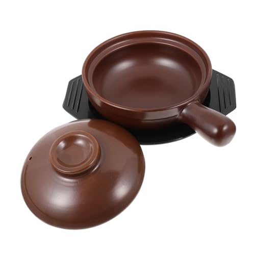 OUNONA 1Juego Olla de Cerámica con Mango para Cocinar Casa para Microondas y Lavavajillas Duradera y Energía
