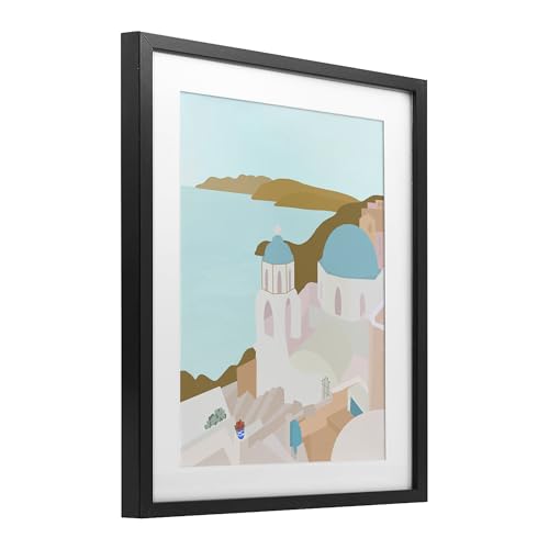 Affiche Coastal Santorini Vibes Stupell Industries cadre noir déco murale mer - 2
