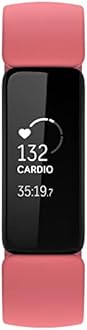 Fitbit Inspire 2 Health & Fitness Tracker with a Free 1-Year Premium Trial, 24/7 Heart Rate, Black/Rose, One Size (S & L Bands Included)