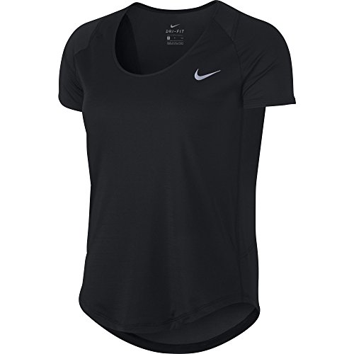 NIKE Women's Dry 10K Running Top, Black, Small