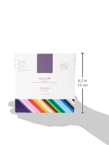 Docrafts Papermania Premium Smooth Solid Cardstock Pack 6"X6" 75/Pkg, Colossal #TOP4