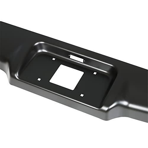 Seblaff Black Rear Bumper Steel Roll Pan With License Light Screws Replacement For 1982-1993 S10 S15 Sonoma Pickup #TOP6