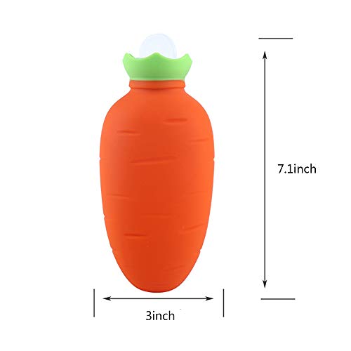 Hot Water Bottle with Cover, VEEKI Silicone Mini Cute Explosion-Proof Hot and Cold Water Bottle, Suitable for Hot & Cold Therapies, Back Pain, Winter Warmer and Summer Heat Dissipation - Thumbnail 6