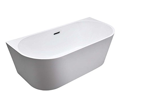 Elle Freestanding Bath | Double Skinned Acrylic Bathtub | Back to Wall Design | Double Ended | 1700 x 800