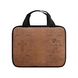 PLCPDM Tasche Mit Schriften Für Gottesdienste Polyesterkonstruktion Mehrere Taschen Kreuzdetails Verwendung in Der Kirche Aufbewahrungstasche Für Bibeln