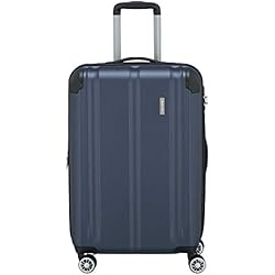 Travelite Maletas travelite Maleta de 4 Ruedas M con Candado TSA + Pliegue de Expansión, City: Carro Robusto de Cubierta Dura con Superficie Resistente a Los Arañazos, 68 cm, 78 litros (Ampliable a 86 litros)