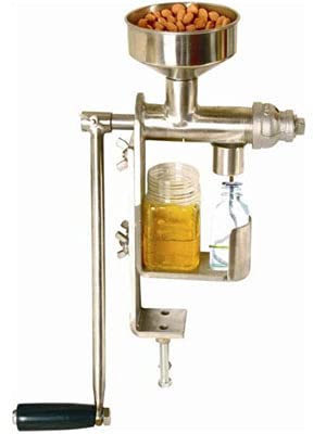 NEWTRY Manual Oil Press Machine Household Oil Extractor Peanut Nuts Seeds Oil Press Machine 304 Stainless Steel for Cold Extract