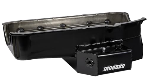 Moroso 21812 Steel Wet Sump Oil Pan, Fits Small Block Chevy Engines, 7 Quart Capacity
