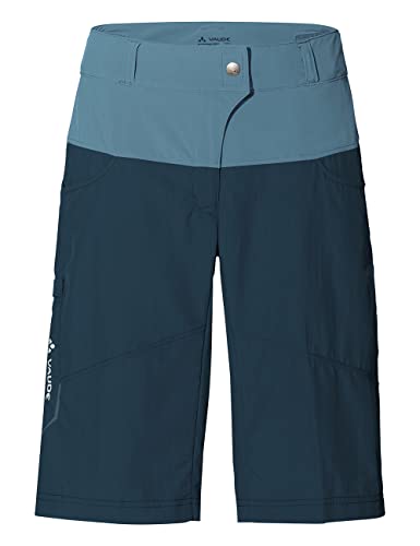 VAUDE Radhose Qimsa Shorts Damen, atmungsaktiv, Dark Sea Uni, 44 – Ansicht 1