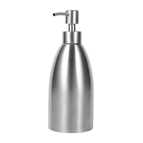 HUI JIN - Dispenser di sapone in acciaio INOX antiruggine, per barattolo, dispenser per lozioni, 2 pezzi, colore: argento HUI JIN - Dispenser di sapone in acciaio INOX antiruggine, per barattolo, dispenser per lozioni, 2 pezzi, colore: argento