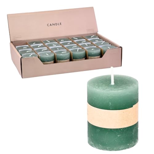 Rustikale Mini Kerzen ca. 4 x 5 cm Stumpenkerze im Antik Look für die...