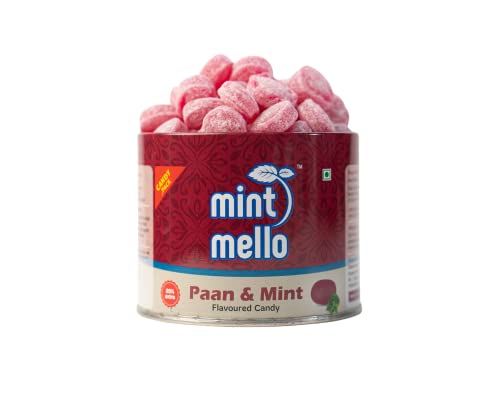 Image of CandyVille Mint Mello Paan Mint Candy Tin (680 Grams - Pack Of 2) | Mild Mint | Paan Flavoured With Menthol Drops | Pan Candy