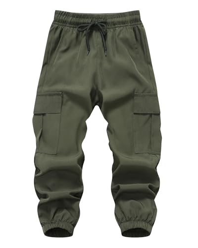 Image of Baby Boys Cargo Joggers Pants Toddler Quick Dry Lightweight Hiking Pants Kids Pull On Sweatpants