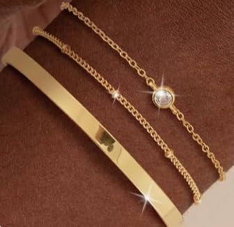 Gold Bangle Bracelets for Women Stackable Cuff Bracelet Set Creative Fashion Jewelry Gift for Women