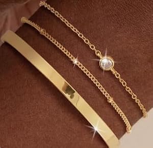 Gold Bangle Bracelets for Women Stackable Cuff Bracelet Set Creative Fashion Jewelry Gift for Women