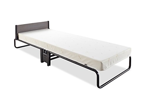 Jay-Be Inspire Folding Bed with Memory Foam Mattress and Headboard, Regular, Black/White