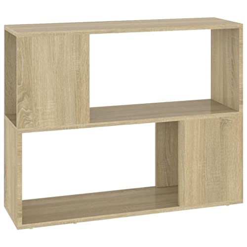 Meuble TV en bois d'ingénierie chêne marron 80cm pour salon
