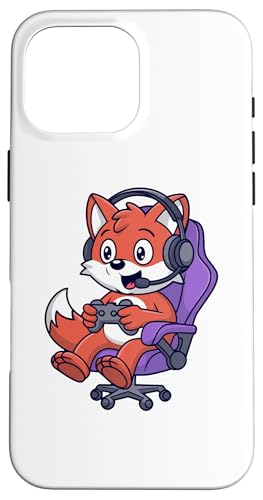 Funny Gamer Red Fox Gaming Video Game Enthusiast Boys Kids �X�}�z�P�[�X iPhone 16 Pro Max �p