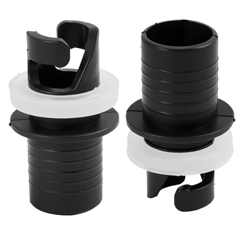 2 Pièces Adaptateur de Tuyau pour Pompe à Pied Bateau, Embout Gonfleur Valve H-R, Adaptateur Gonfleur Paddle, Connecteur Valve Air Plastique pour Kayak...