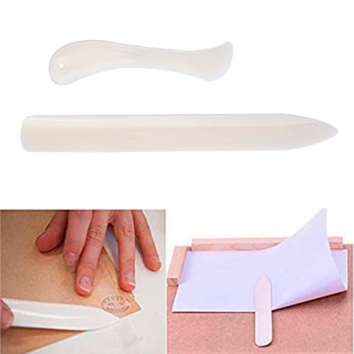 Image of Paper Creaser 2 Pieces Set (Bone Folder & Crease Marker) for Creative Card Making, Scrapbooking, Box Making
