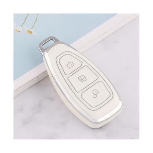 Coque TPU voiture pour Focus et Mondeo blanche protège vos clés au quotidien