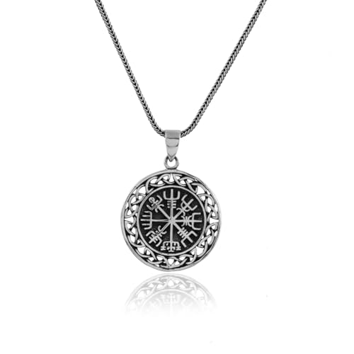 Collier Viking homme argent véritable chaîne durable qui ne noircit pas