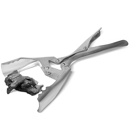Brikettzange verzinkt mit Doppelgelenk Kohlezange für Briketts...