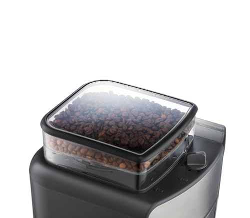 Russell Hobbs Kaffeemaschine mit Mahlwerk Glaskanne [Digitaler Timer, Brausekopf für opt. Extraktion & Aroma] Grind&Brew (1 bis 10 Tassen, 3-stufige Mahlgradeinstellung) Filterkaffeemaschine 25610-56