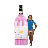 XIMEY Luftmatratze Wasser Erwachsene Pool, Aufblasbare Schwimmbett, Aufblasbare Luftmatratze Pool Strand für Erwachsene Kinder, Sommer Pool Party Zubehör, Sommer Wasserspielzeug (Rosa Flasche)