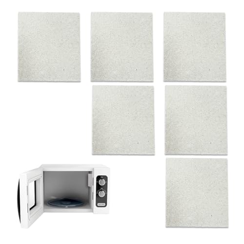 6 piastre di mica per microonde, disco di mica, accessori per microonde, 13 x 13 cm, foglio di mica, copertura per conduttori d'onda, disco di mica per forno a microonde, per accessori di riparazione