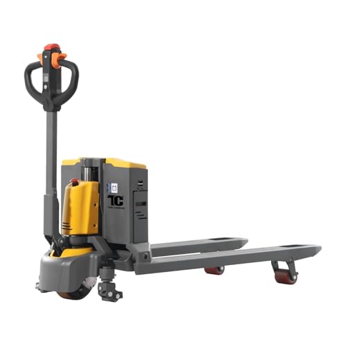 Tory Carrier Full Electric Pallet Jack, Powered Pallet Truck, 3300 lbs Capacity, 48 x 27 Forks, Li-on Battery Walkie Pallet Lift for Material Handling