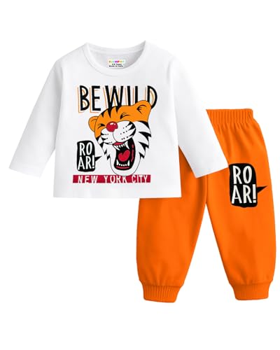 Image of Kuchipoo Boys Regular Fit Cotton T-Shirts and Pyjamas Clothing Set-Pack of 3