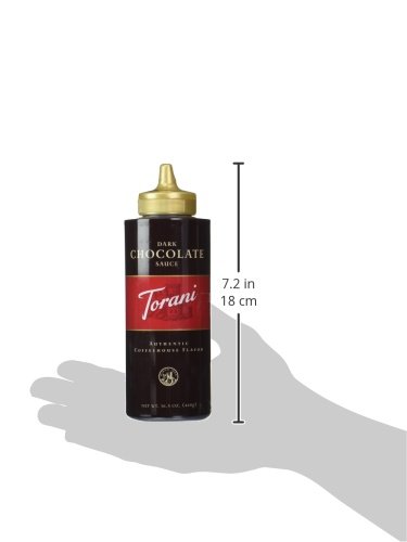 TORANI SAUCE Squeeze Dark Chocolate 16.5oz, 2-pack